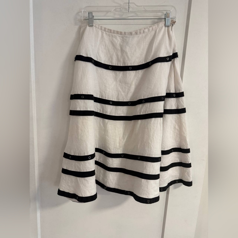Saint Tropez West Black and White A-Line Skirt